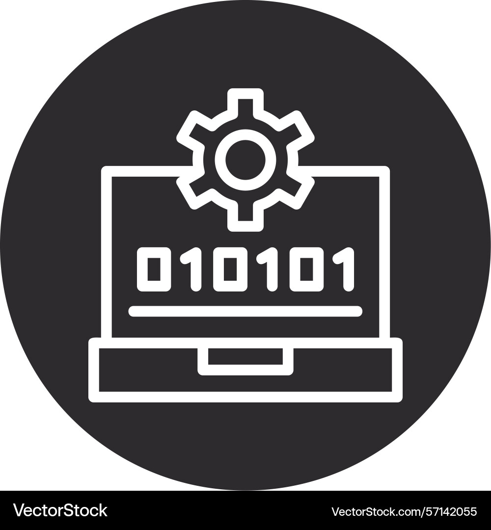 Swift skill inverted circle black Vector Image