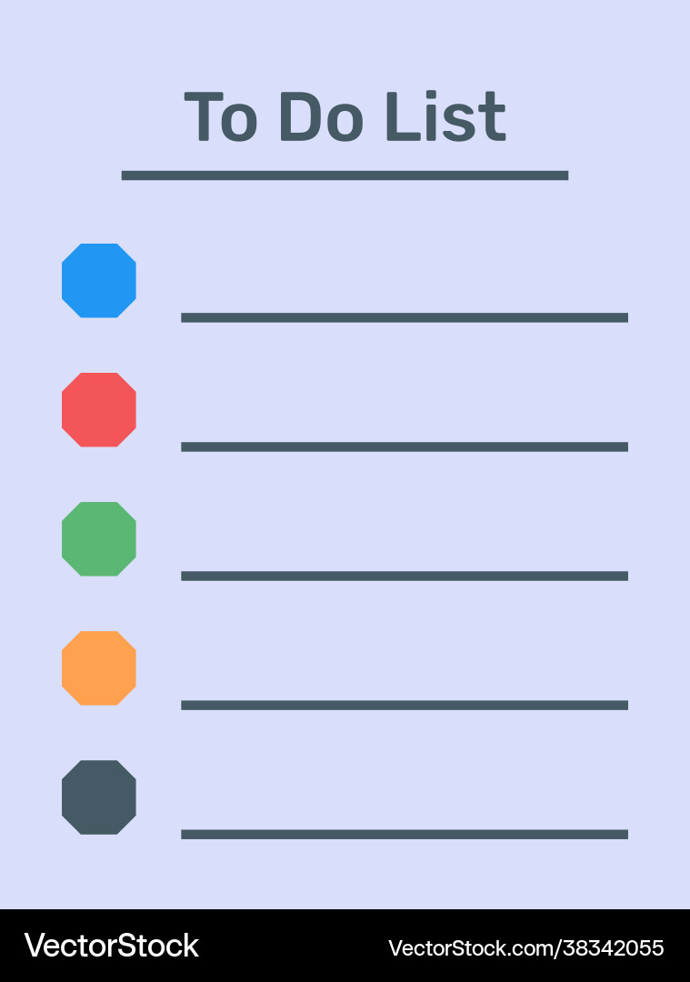 Todo list template Vector Image