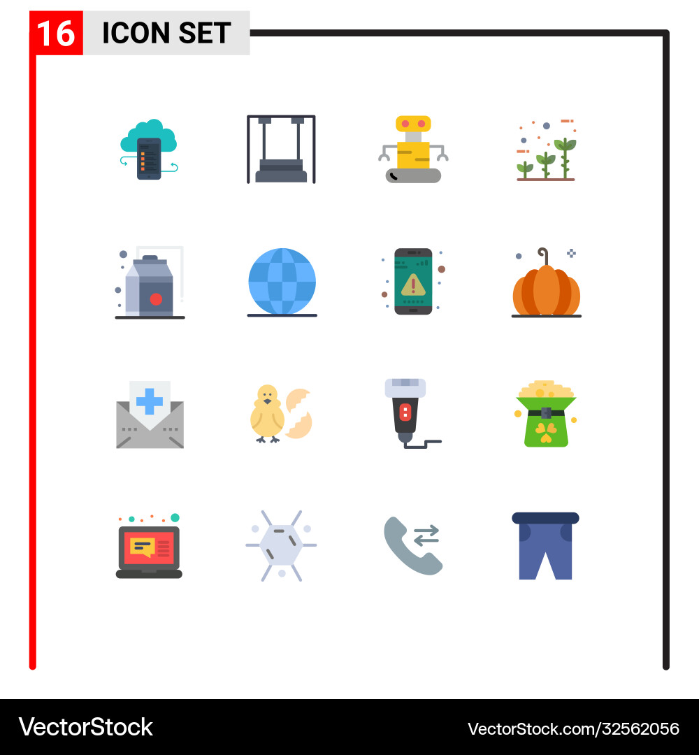 16 creative icons modern signs and symbols Vector Image