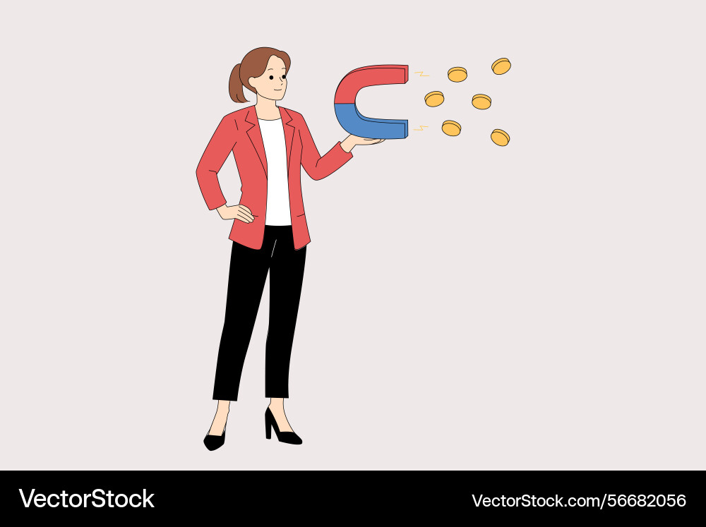 Concept of attracting success is akin to using Vector Image