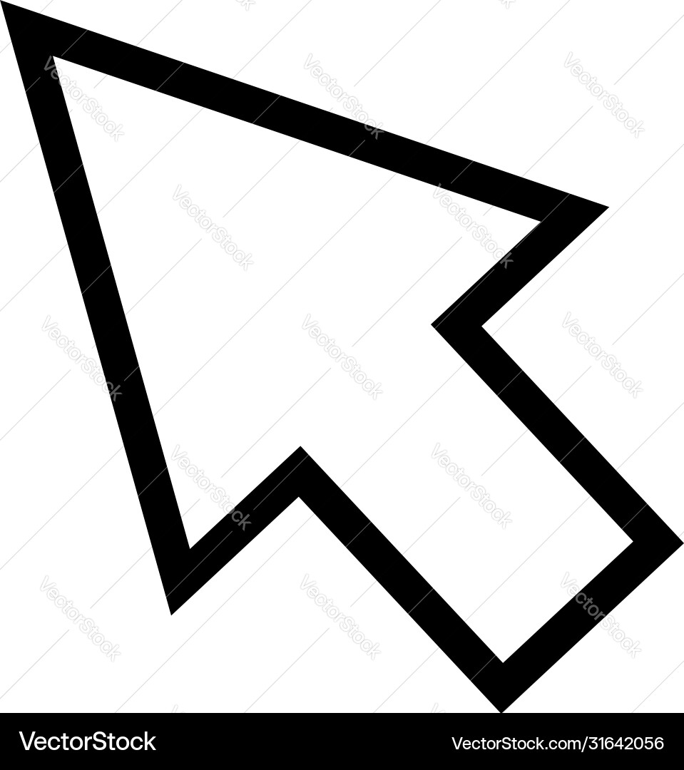 Cursor icon mouse pointer Cursor icon mouse pointer vector image