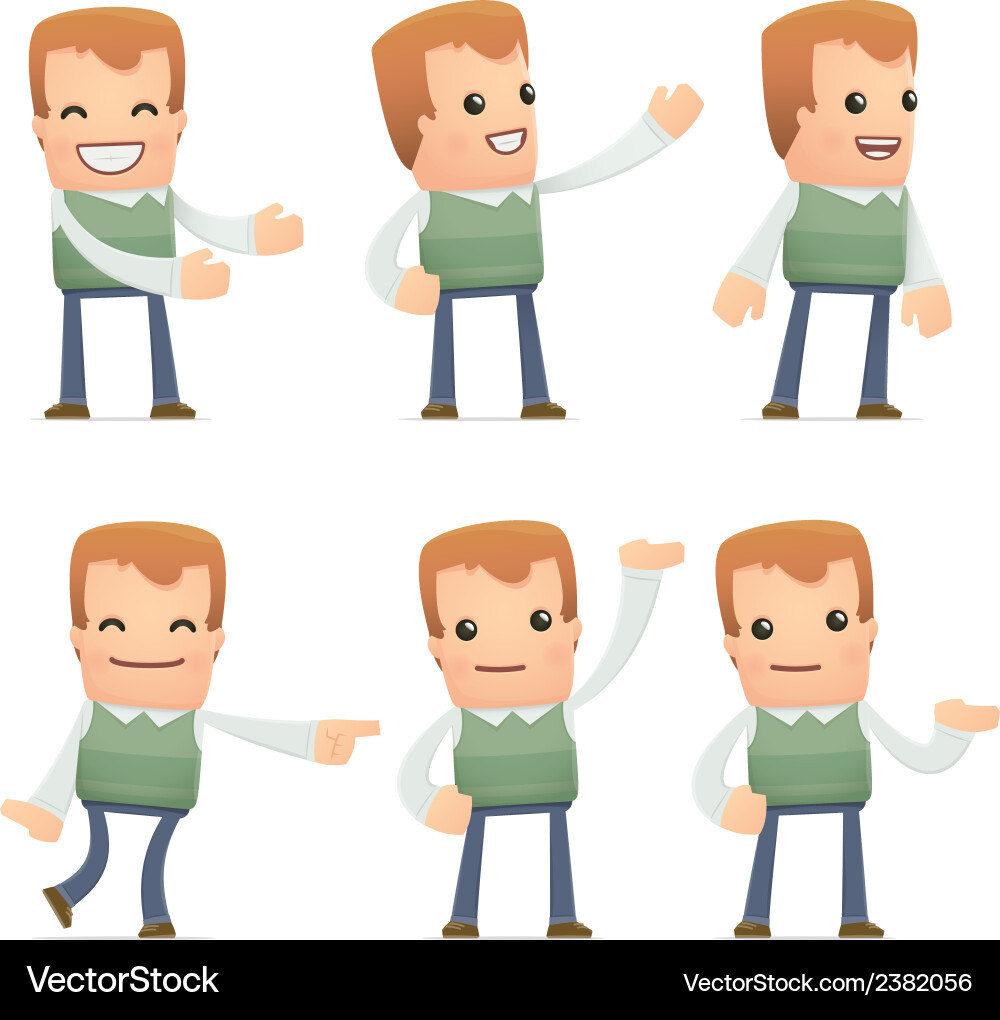 Diverse Characters in Dynamic Poses vector image