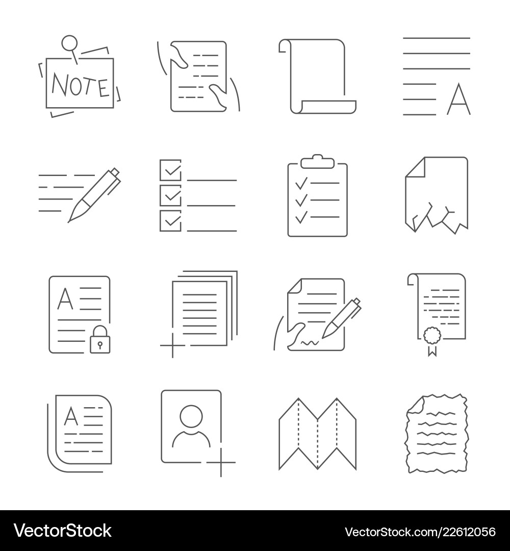 Document Flow Management Icons Vector Image