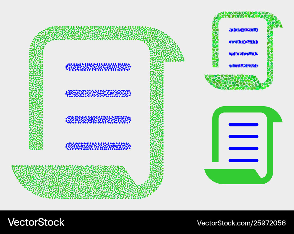 Dotted scroll list icons Dotted scroll list icons vector image