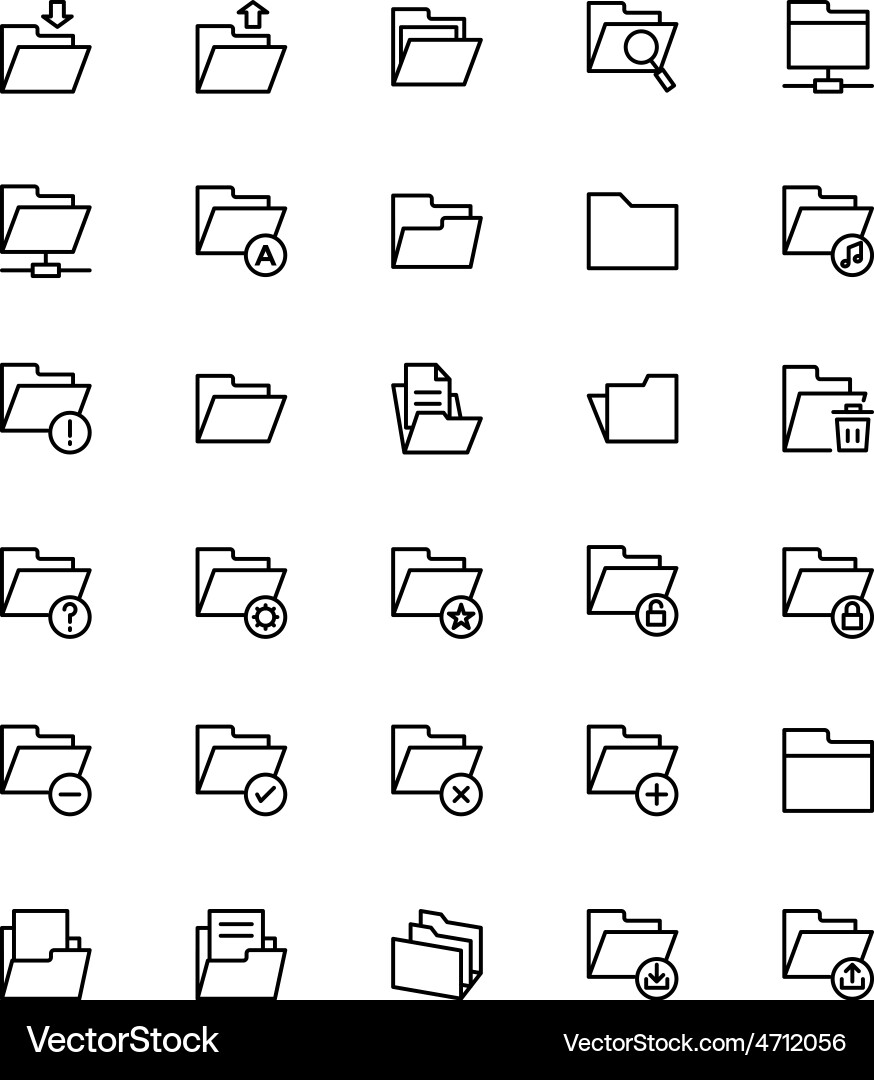 Files and folders 1 vector image
