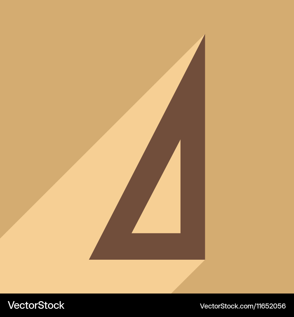 Flat with shadow icon and mobile application ruler Vector Image