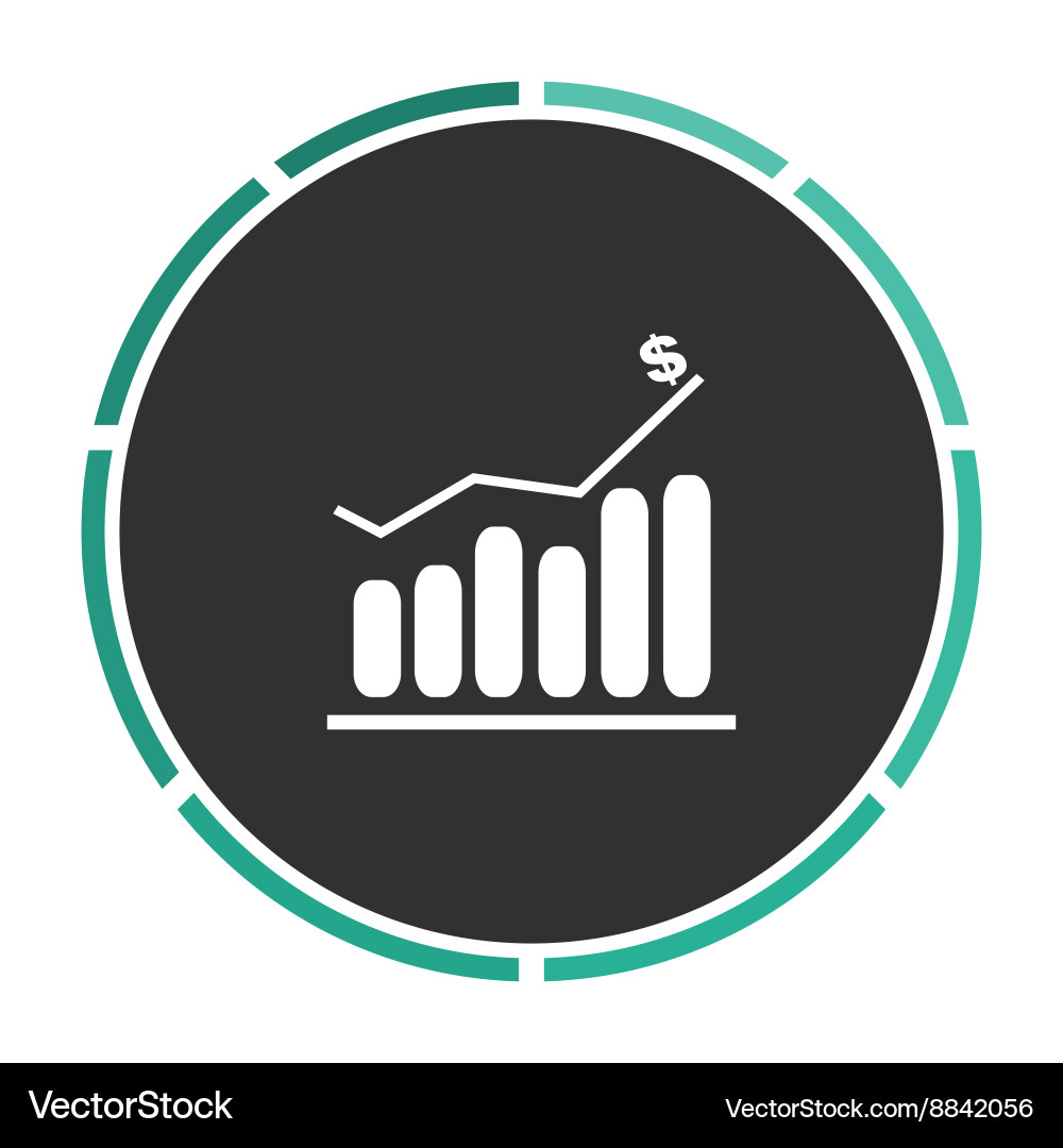 Graph computer symbol vector image