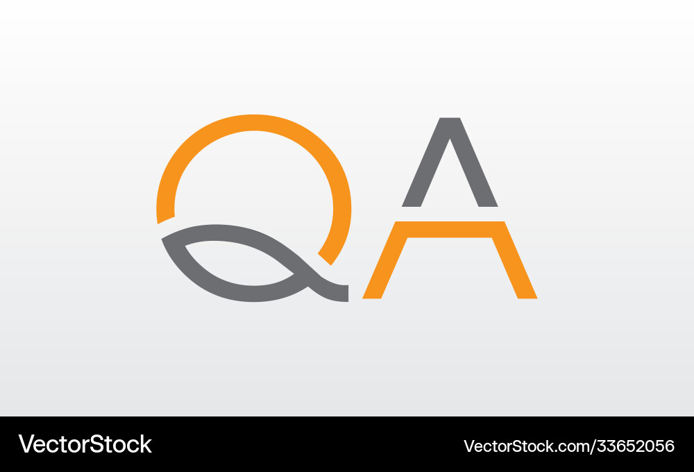 Initial letter qa logo design with creative Vector Image