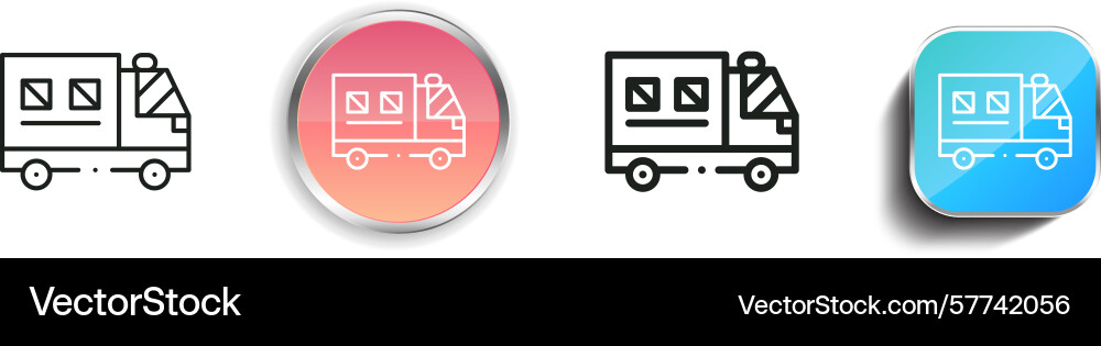 Prison bus icon thin linear regular and button Prison bus icon thin linear regular and button vector image