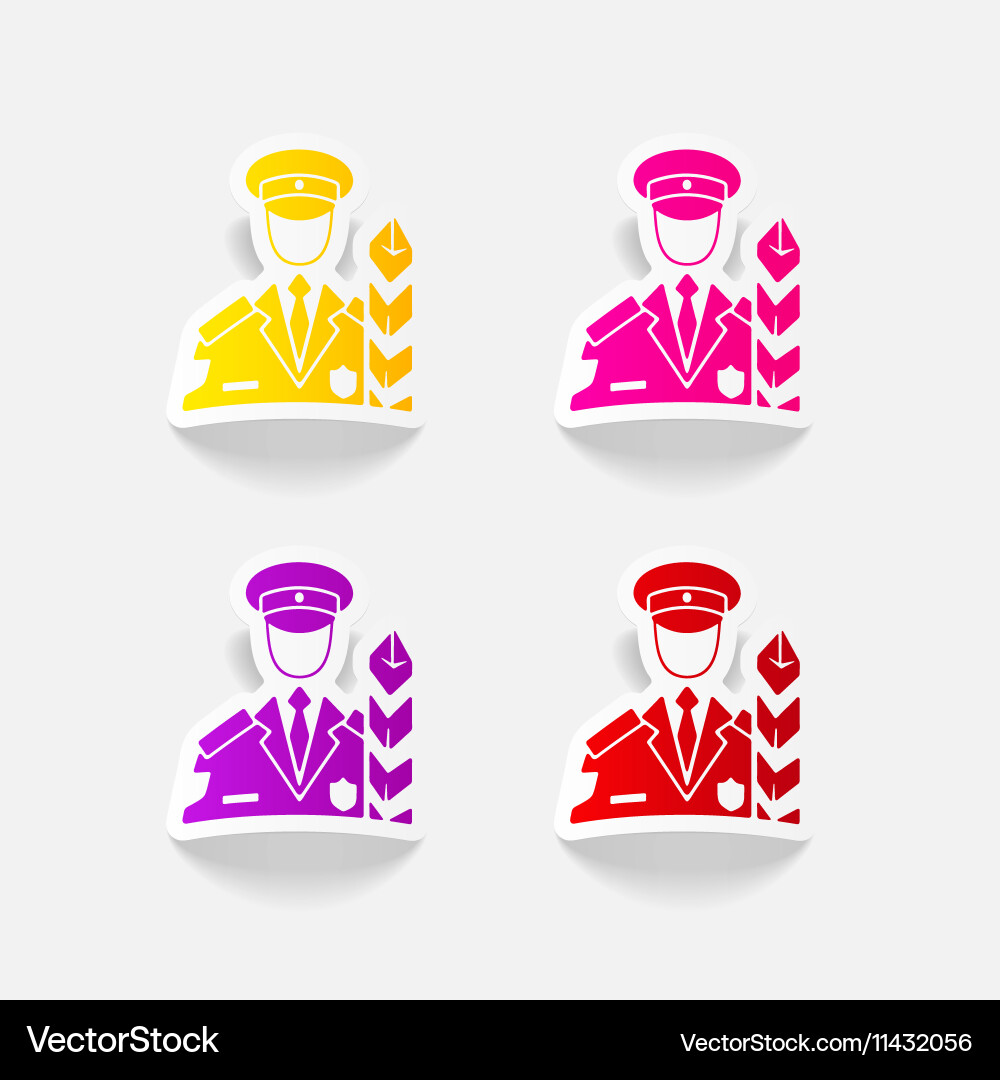 Realistic design element customs inspector Vector Image