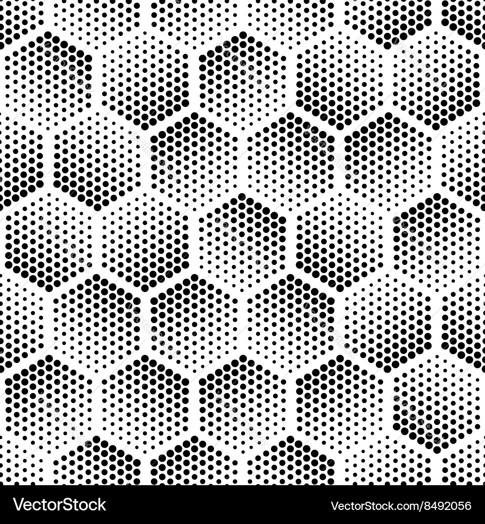 Retro Pointillism Seamless Pattern vector image