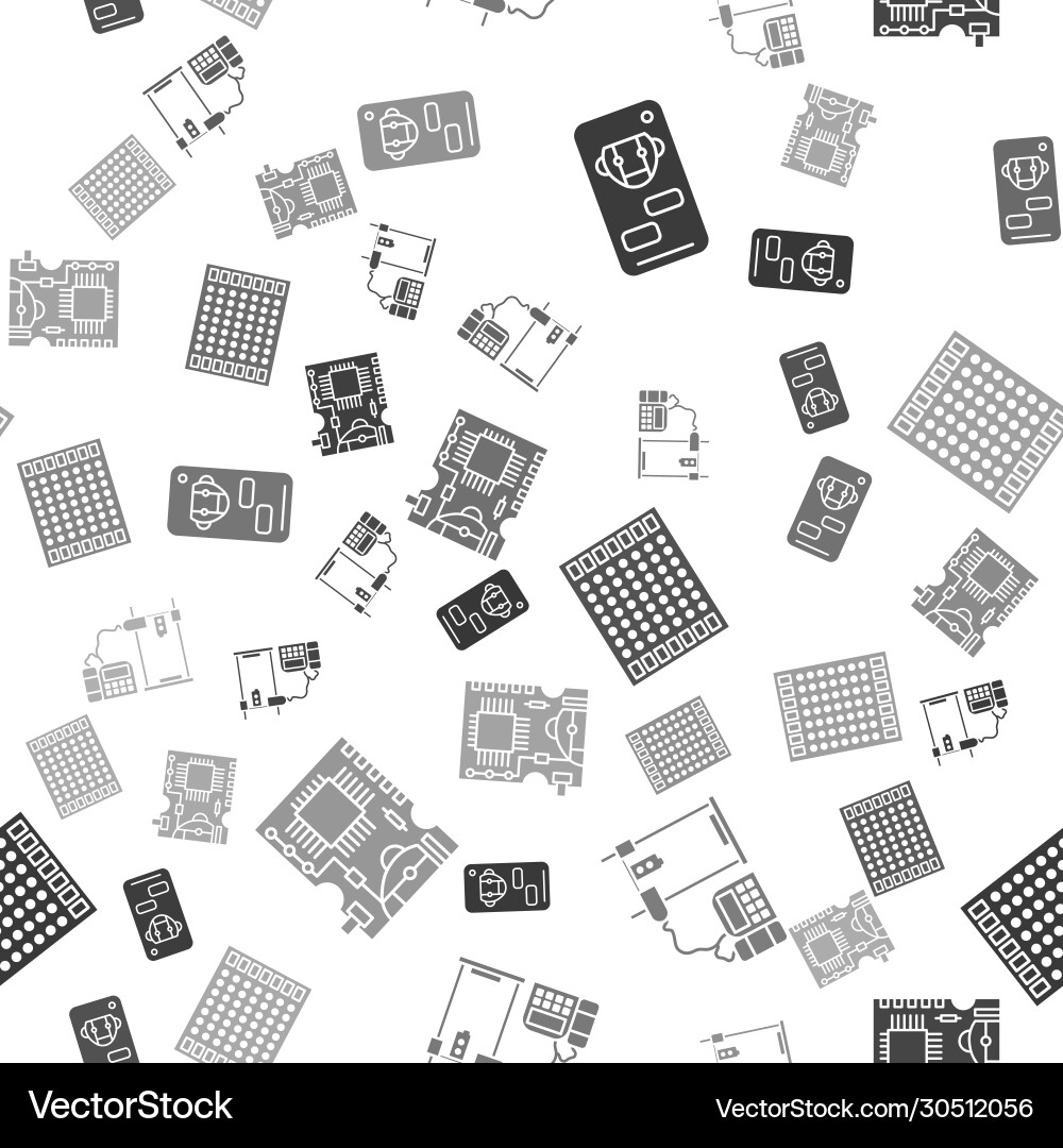 Set bot 3d printer printed circuit board pcb Set bot 3d printer printed circuit board pcb vector image