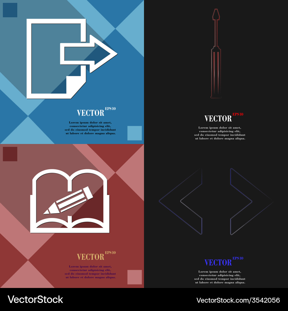 Set of abstract backgrounds with different web vector image