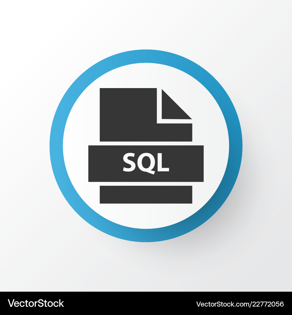 Sql icon symbol premium quality isolated database Sql icon symbol premium quality isolated database vector image