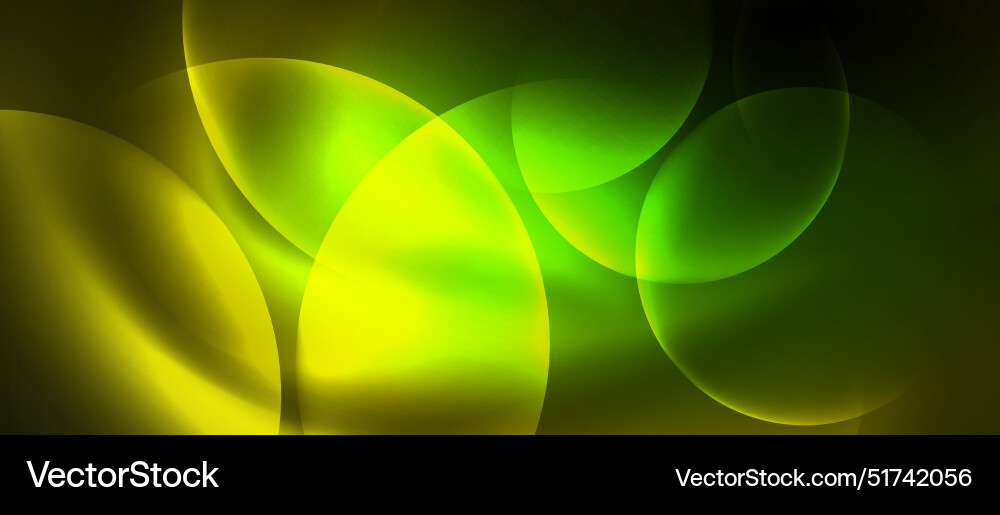 Techno concept with neon circles geometric design Vector Image