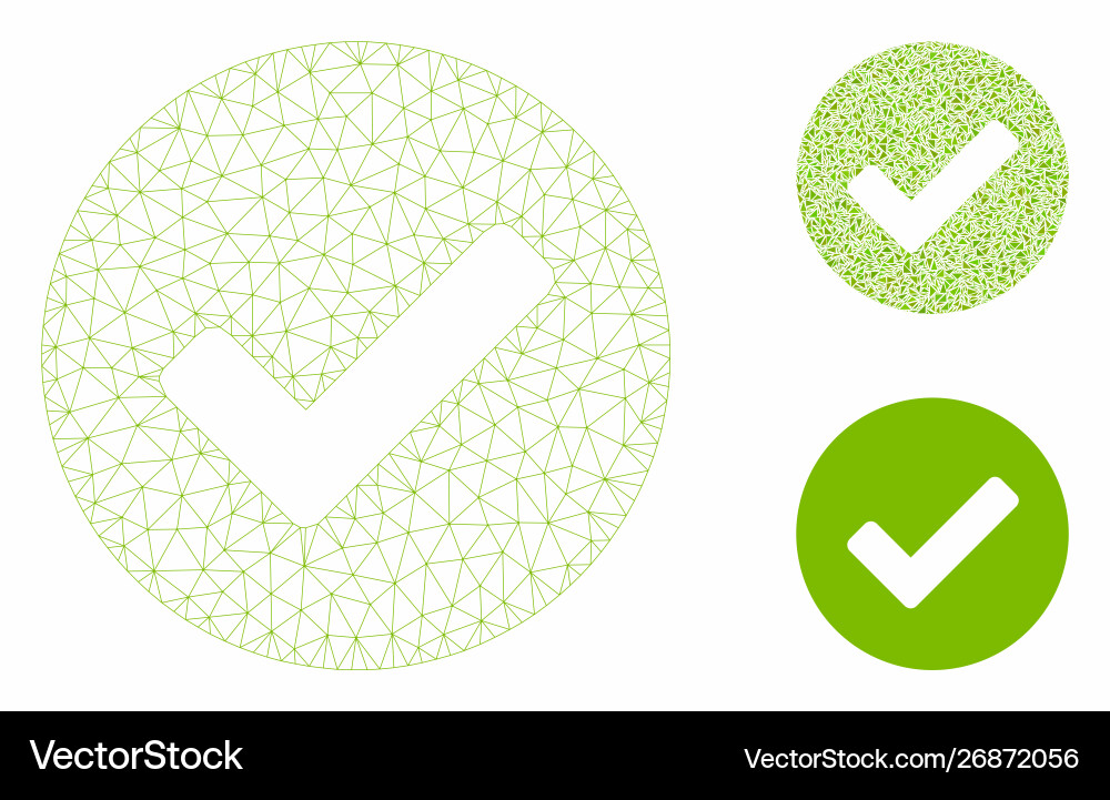 Valid mesh 2d model and triangle mosaic Valid mesh 2d model and triangle mosaic Vector Image