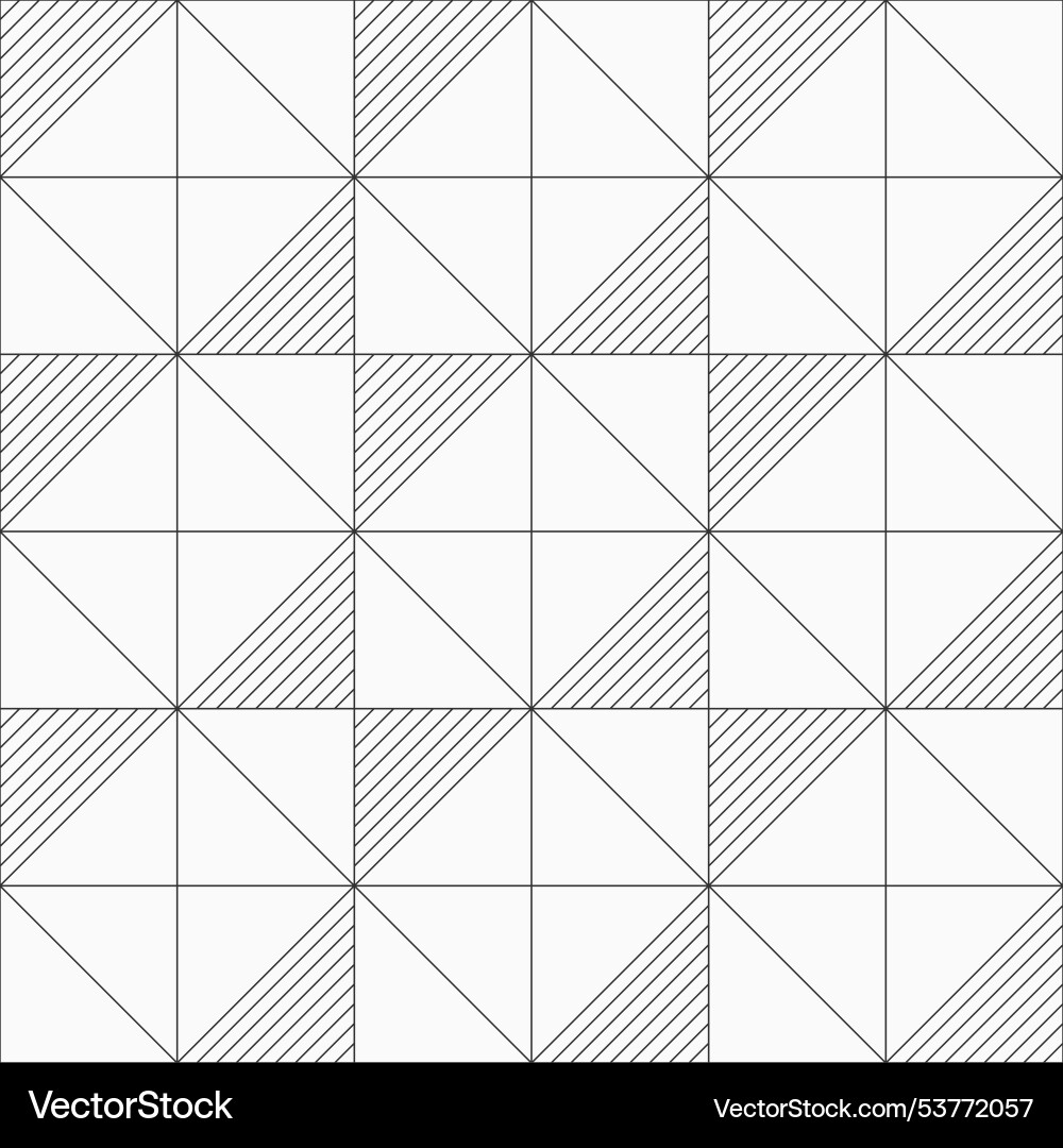 Abstract geometric seamless pattern linear vector image