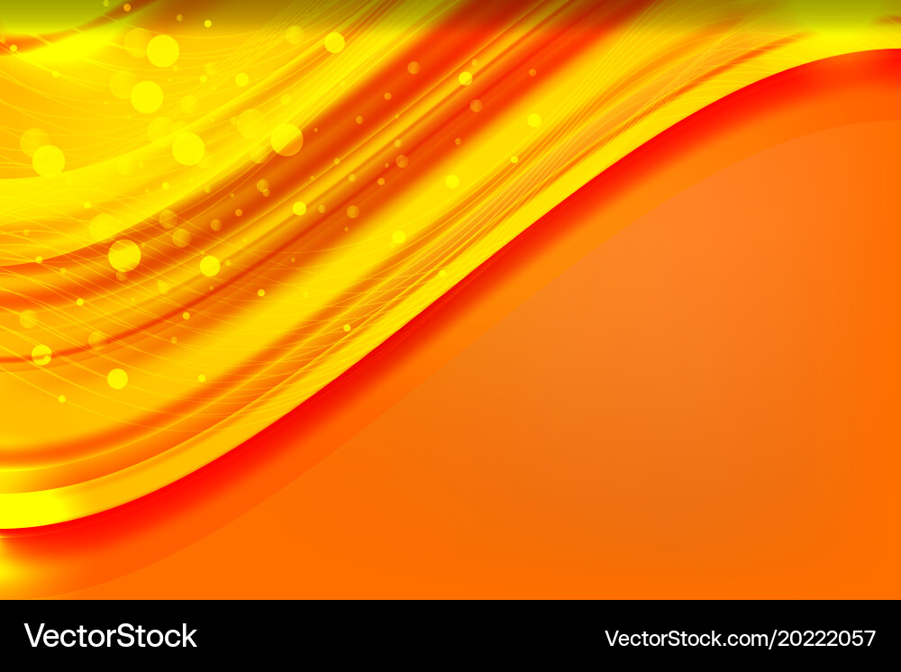 Abstract wavy background with bokeh lights vector image