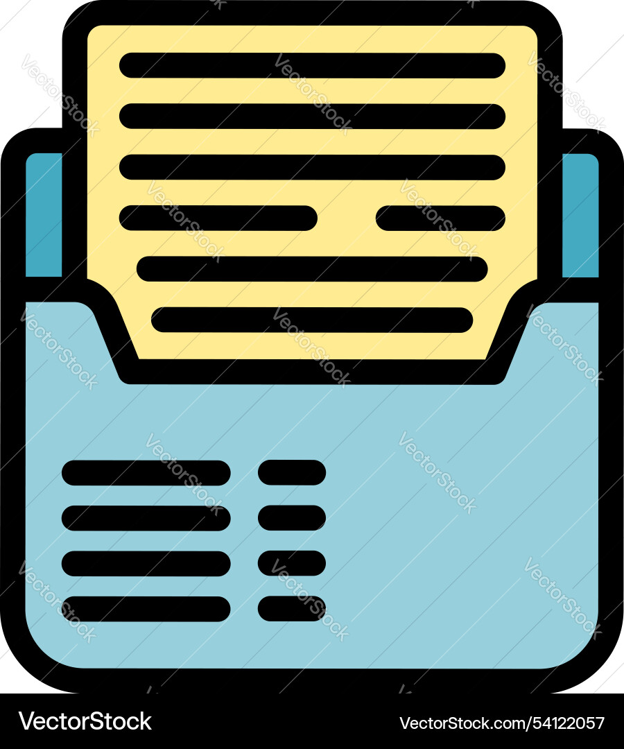 Archive folder with document for storage filing Archive folder with document for storage filing vector image