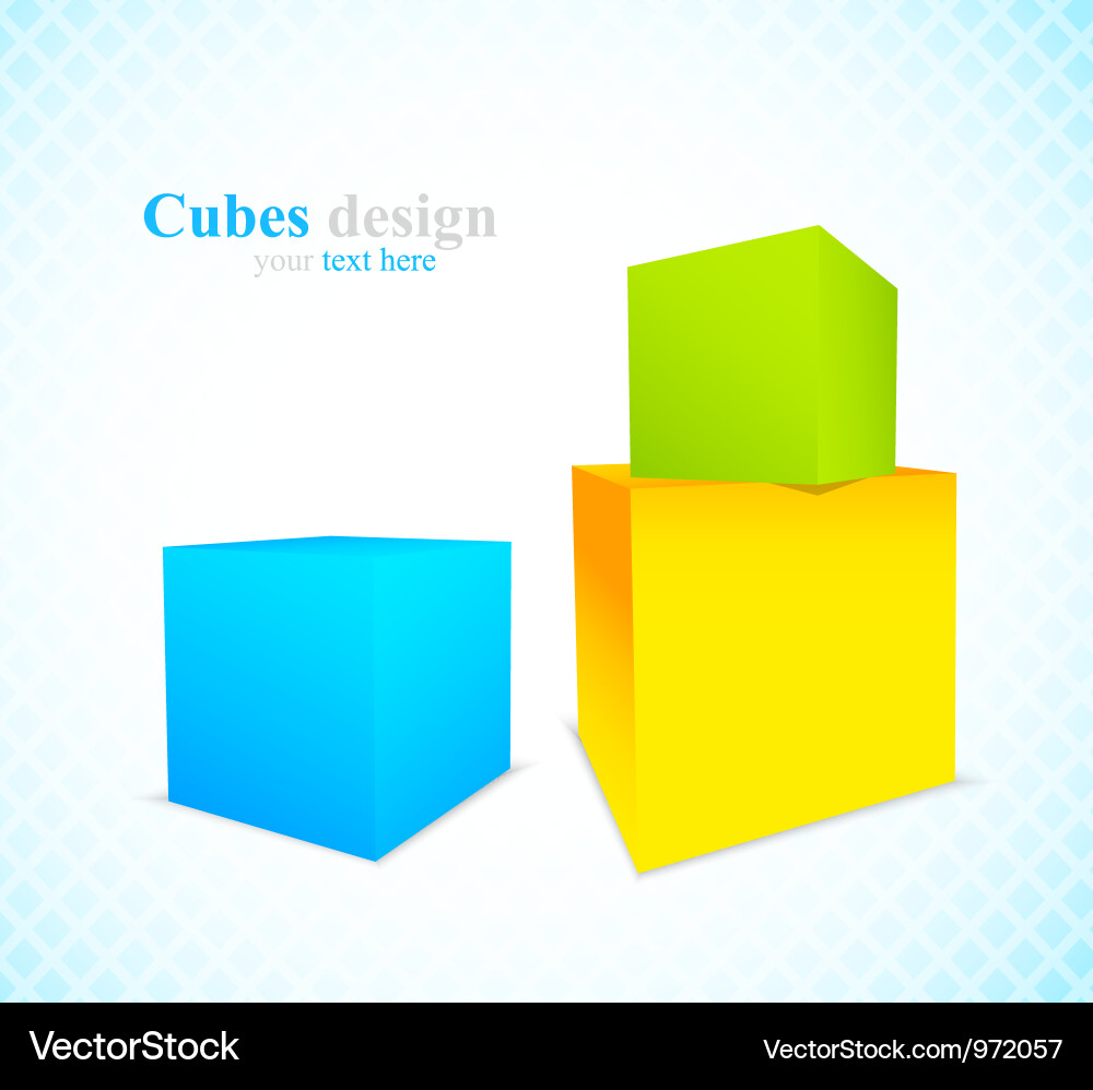 Background with cubes Vector Image