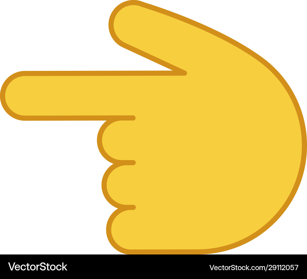 Backhand index pointing left color icon Backhand index pointing left color icon vector image