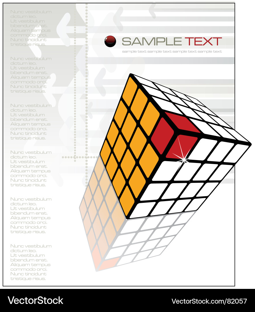 Colorful Cube Reflection Vector Image