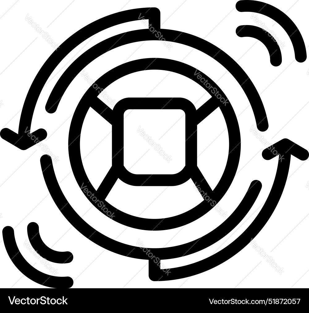 Data exchange system transforming with rotating Vector Image