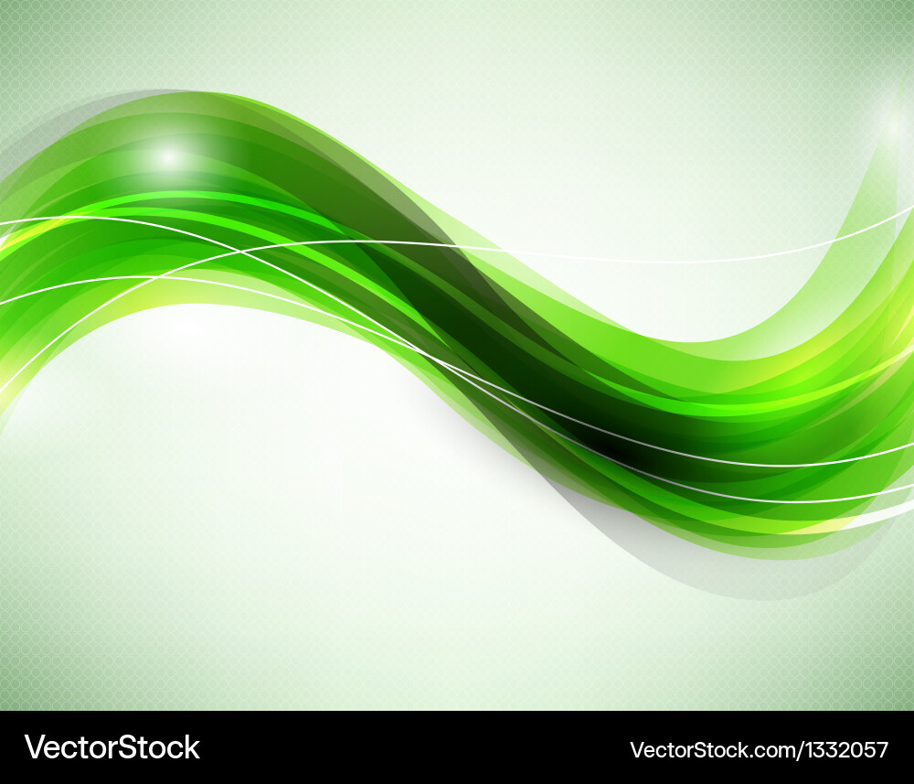 Dynamic Green Wave Patterns vector image