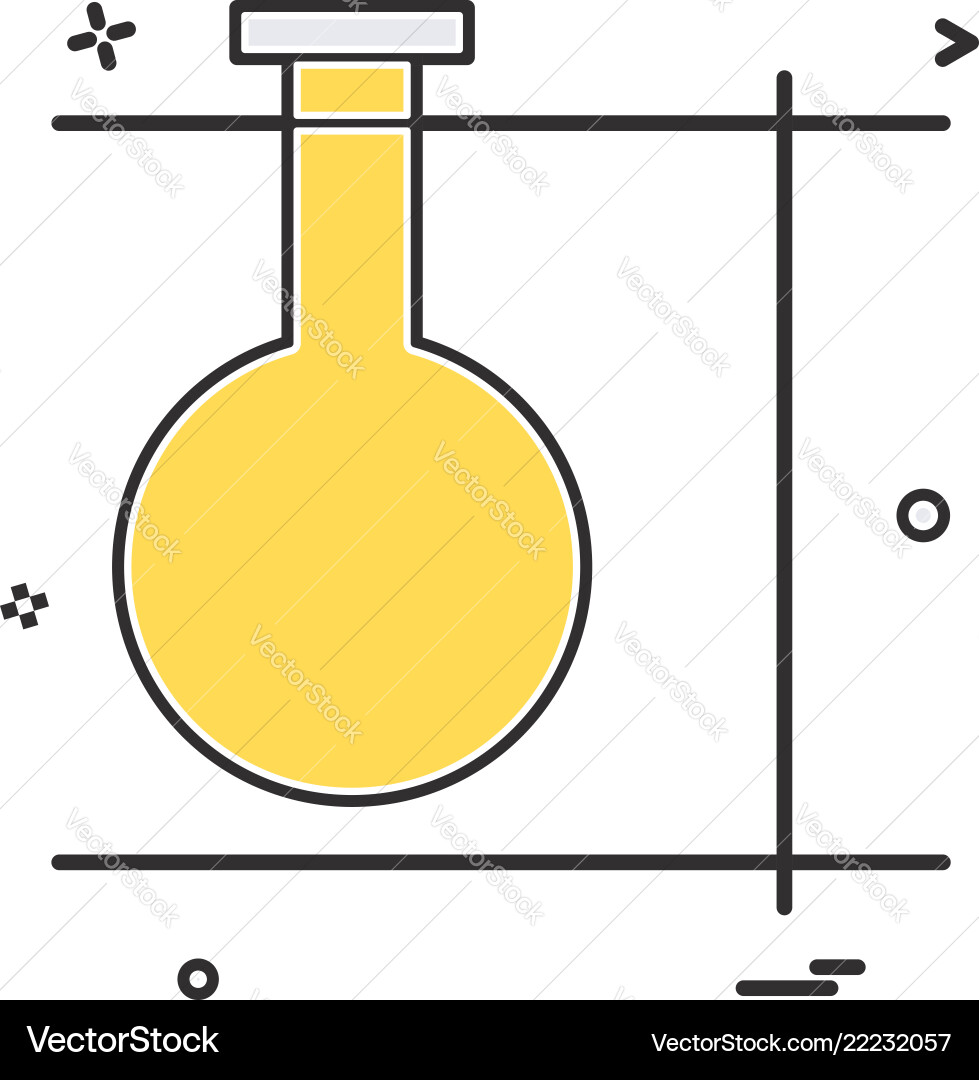 Experiment flask icon design Experiment flask icon design vector image
