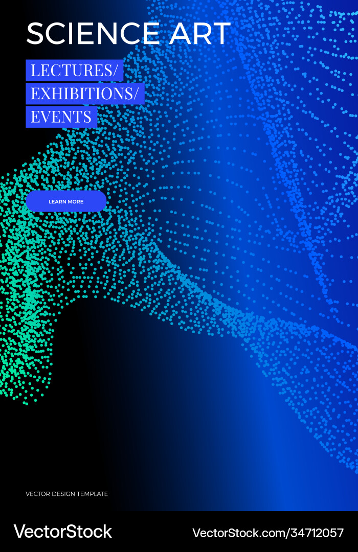 Futuristic background with dynamic particles Vector Image