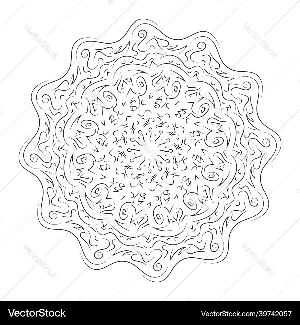 Geometric circular abstract pattern mandala from vector image
