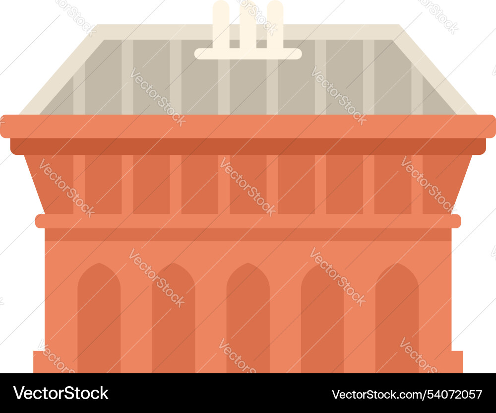 Large building with columns sporting arena stadium Vector Image