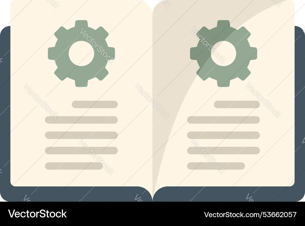 Open book explaining engineering and mechanics Open book explaining engineering and mechanics vector image