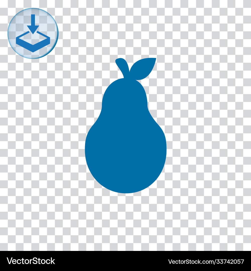 Pear icon for web and mobile vector image
