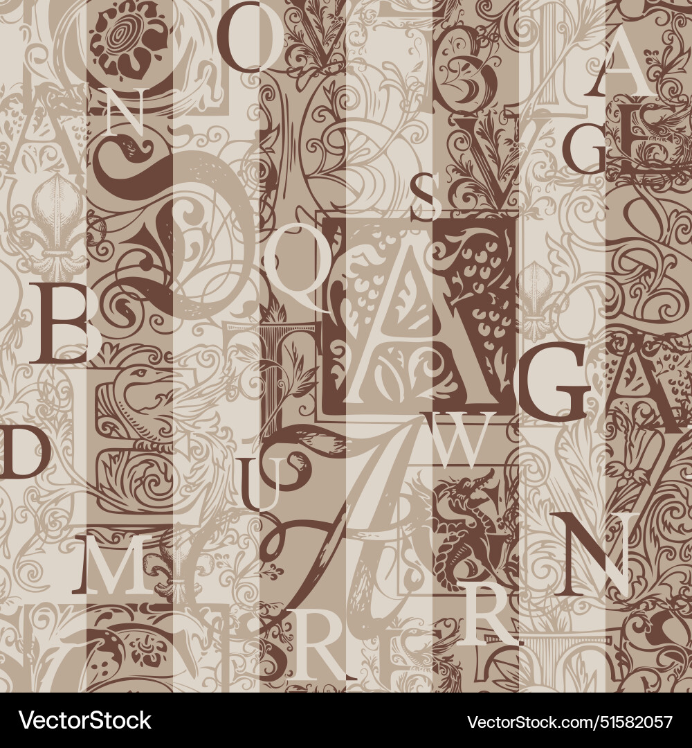 Seamless background pattern with capital letters Seamless background pattern with capital letters Vector Image