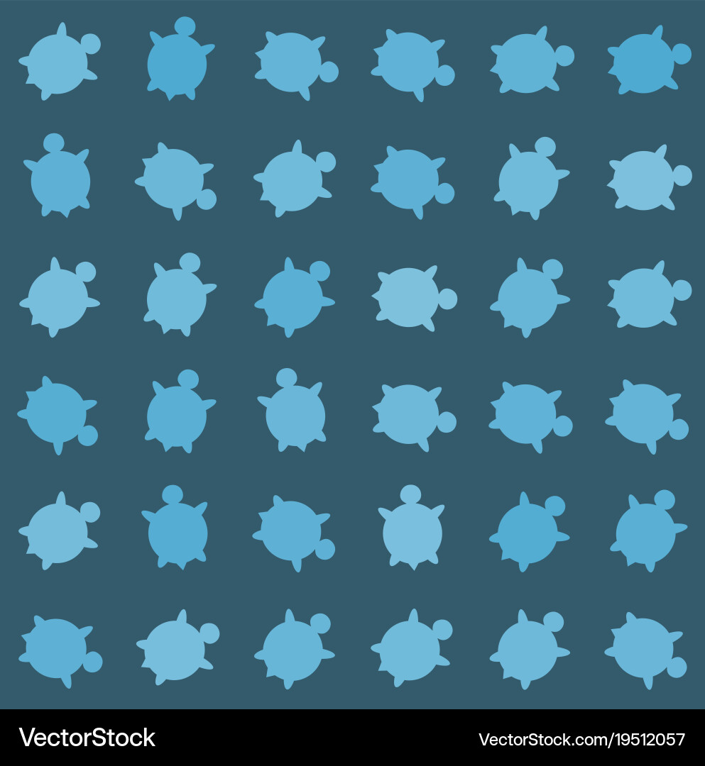 Seamless colorful turtle pattern with lines vector image