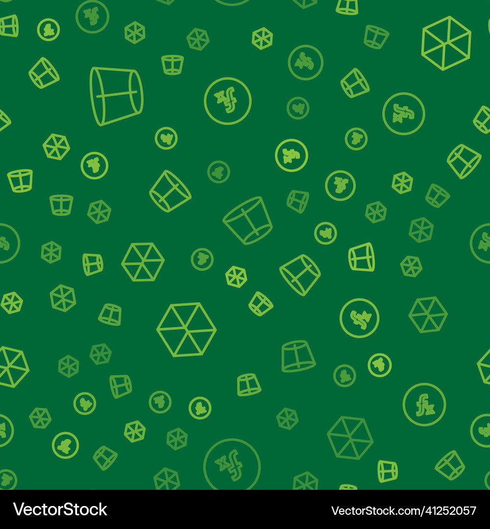 Set line geometric figure cube and function Set line geometric figure cube and function vector image