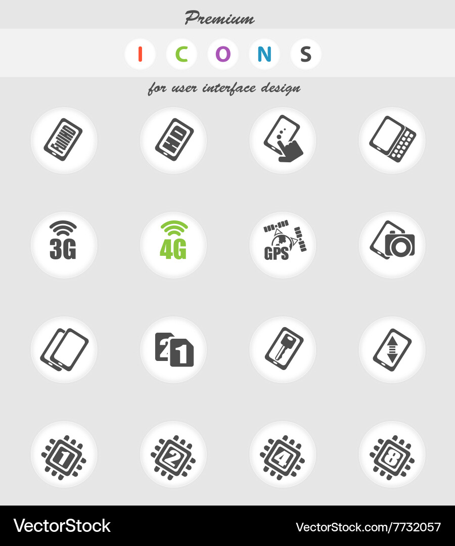 Smartphone specifications and functions vector image