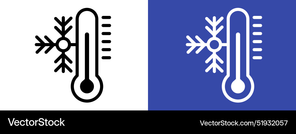 Thermometer with snowflake icon ideal for cold Thermometer with snowflake icon ideal for cold Vector Image