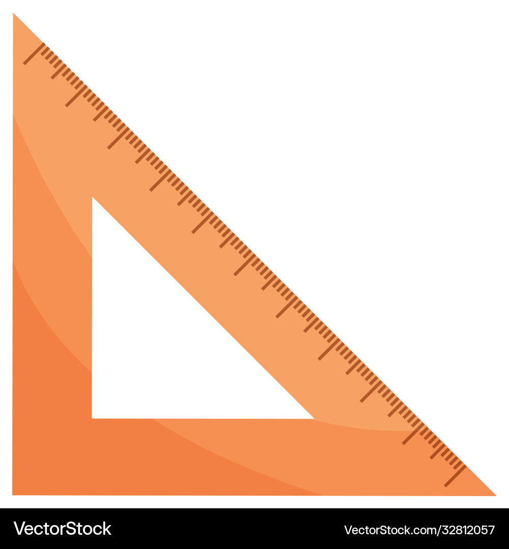 Triangular ruler or measuring tool stationery Triangular ruler or measuring tool stationery vector image