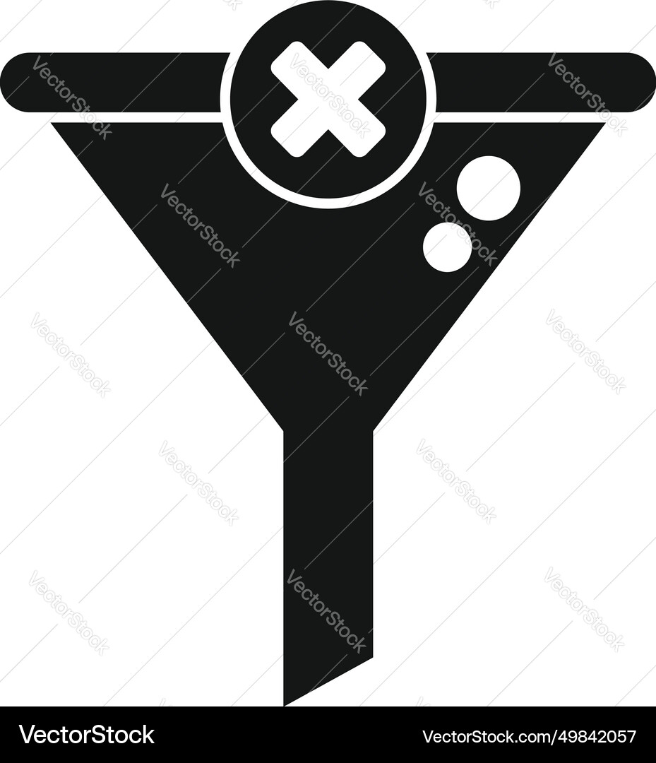 Turn off content filter icon simple vector image
