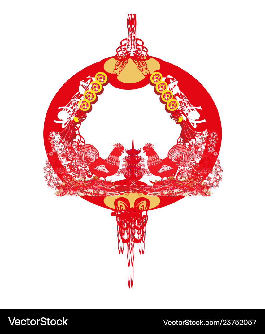 Year of rooster design Year of rooster design vector image