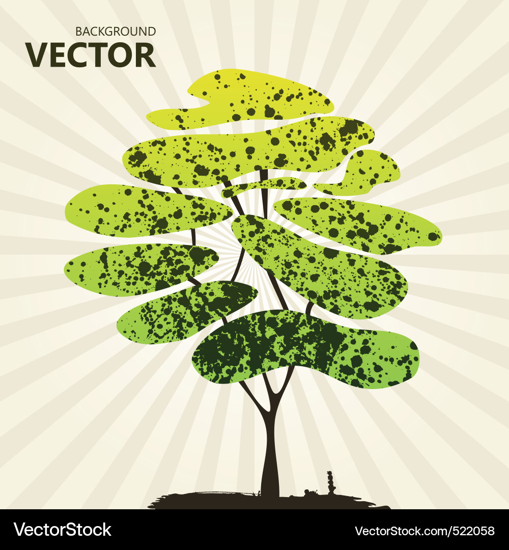Abstract Green Tree Background vector image