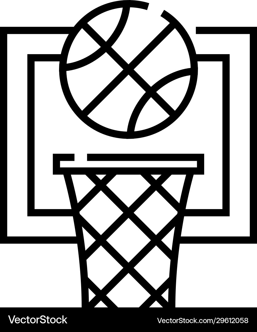 Basketball Spiel Linie Symbol Konzept Schild Umriss Basketball Spiel Linie Symbol Konzept Schild Umriss vektorbild