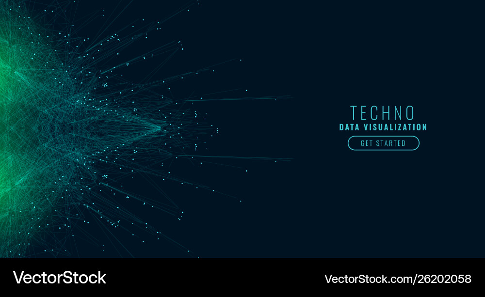 Big Data Technology Network Background vector image