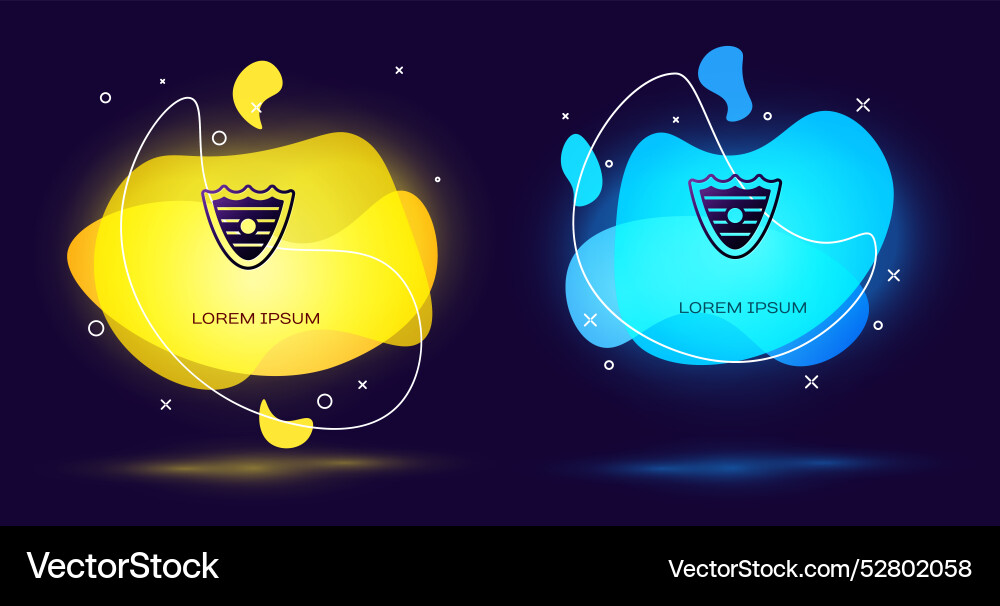 Black shield icon isolated on background Vector Image