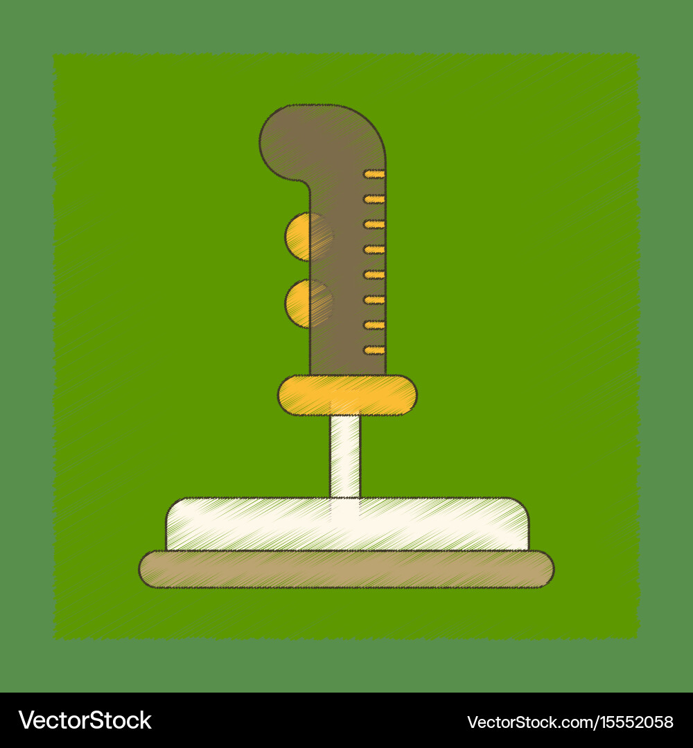Flat shading style icon game joystick vector image
