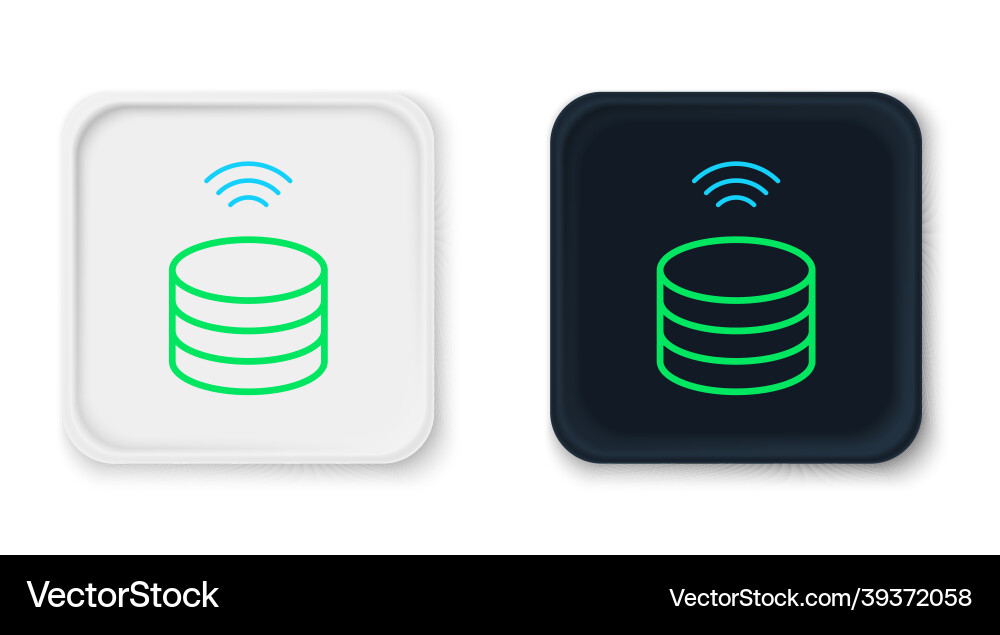 Line smart server data web hosting icon isolated Line smart server data web hosting icon isolated vector image
