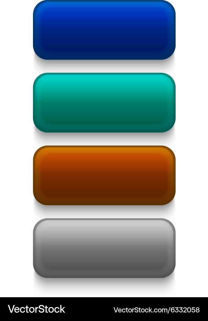 Modern colorful web buttons set vector image