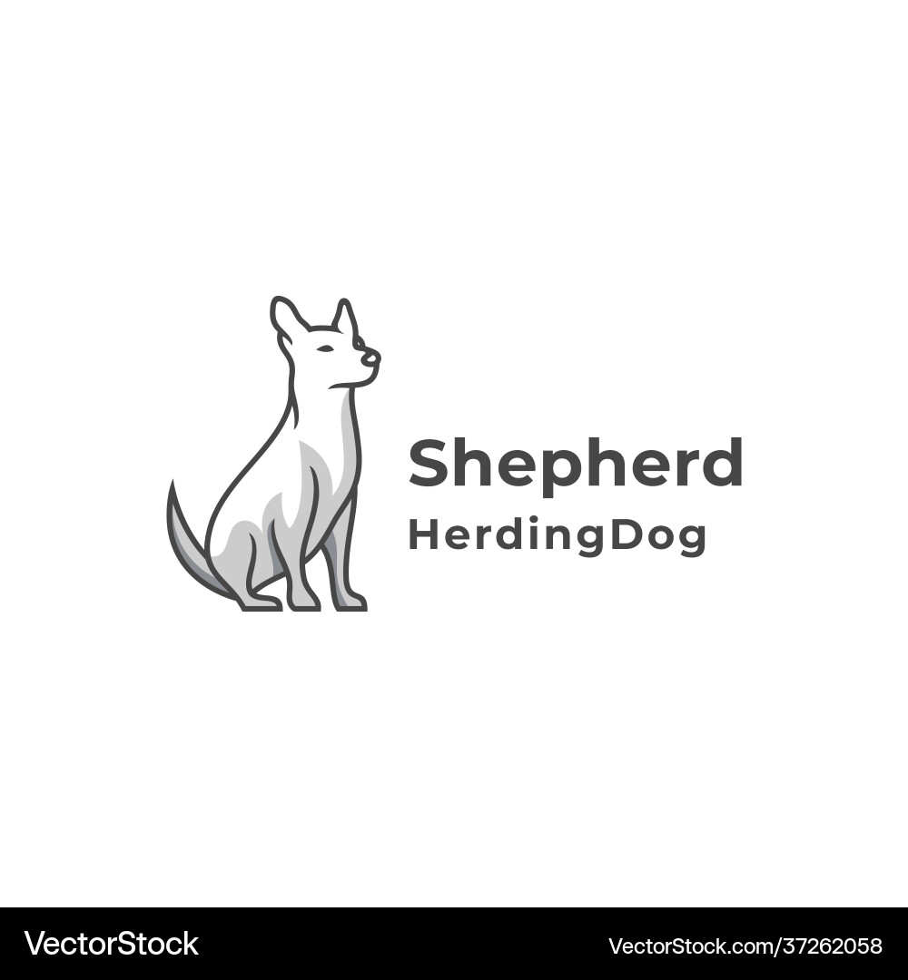 Shepherd dog logo - silhouette Shepherd dog logo - silhouette vector image